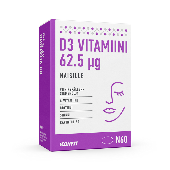 ICONFIT D3-vitamiini 2500 IU (90 kapselia)