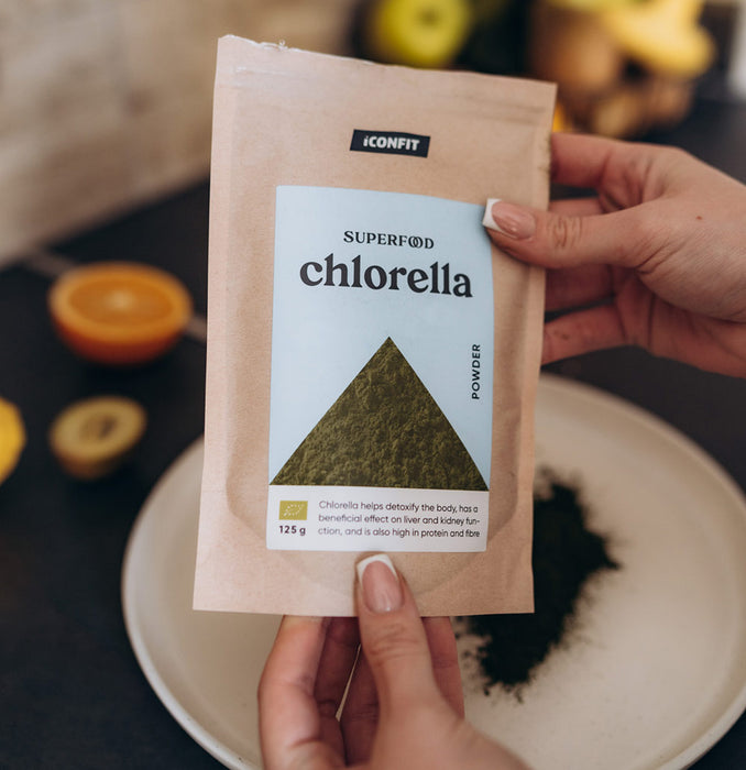 ICONFIT Bioloģiskais hlorellas pulveris (125 g)
