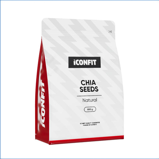 ICONFIT Chia Seeds 1kg - 3D flat-bottom bag