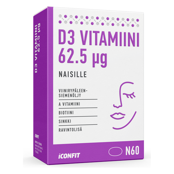 ICONFIT Vitamin D3 for women 2500 IU (60 kapslí)